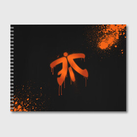 Альбом для рисования с принтом csgo - Fnatic (Black collection) , 100% бумага
 | матовая бумага, плотность 200 мг. | 0x000000123 | cs | csgo | fnatic | кс | ксго | фнатик