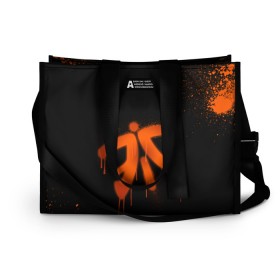 Сумка-шоппер 3D с принтом cs:go - Fnatic (Black collection) , 100% полиэстер | застегивается на металлическую кнопку; внутренний карман застегивается на молнию. Стенки укреплены специальным мягким материалом, чтобы защитить содержимое от несильных ударов
 | 0x000000123 | cs | csgo | fnatic | кс | ксго | фнатик