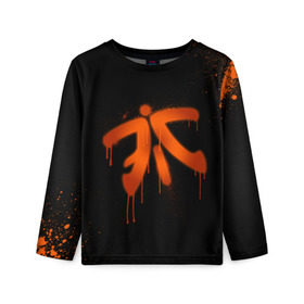 Детский лонгслив 3D с принтом cs:go - Fnatic (Black collection) , 100% полиэстер | длинные рукава, круглый вырез горловины, полуприлегающий силуэт
 | 0x000000123 | cs | csgo | fnatic | кс | ксго | фнатик