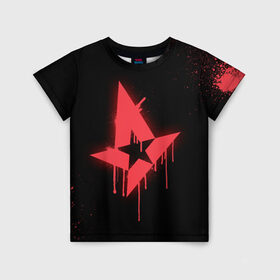 Детская футболка 3D с принтом cs:go - Astralis (Black collection) , 100% гипоаллергенный полиэфир | прямой крой, круглый вырез горловины, длина до линии бедер, чуть спущенное плечо, ткань немного тянется | 0x000000123 | astralis | cs | csgo | астралис | кс | ксго