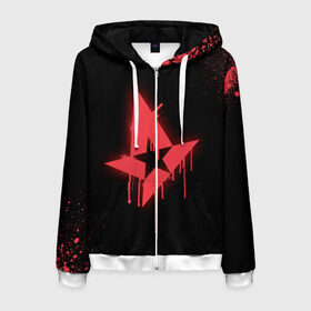 Мужская толстовка 3D на молнии с принтом cs:go - Astralis (Black collection) , 100% полиэстер | длина до линии бедра, манжеты и пояс оформлены мягкой тканевой резинкой, двухслойный капюшон со шнурком для регулировки, спереди молния, по бокам два кармана | Тематика изображения на принте: 0x000000123 | astralis | cs | csgo | астралис | кс | ксго