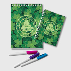 Блокнот с принтом Ireland Happy St Patricks Day , 100% бумага | 48 листов, плотность листов — 60 г/м2, плотность картонной обложки — 250 г/м2. Листы скреплены удобной пружинной спиралью. Цвет линий — светло-серый
 | background | clover | four | green | happy st. patricks day | holiday | ireland | leaf | petal | plant | print | зеленый | ирландия | клевер | лепесток | лист | печать | праздник | растение | счастливого святого патрика | фон | четыре