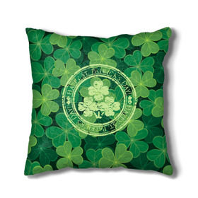 Подушка 3D с принтом Ireland, Happy St. Patrick`s Day , наволочка – 100% полиэстер, наполнитель – холлофайбер (легкий наполнитель, не вызывает аллергию). | состоит из подушки и наволочки. Наволочка на молнии, легко снимается для стирки | background | clover | four | green | happy st. patricks day | holiday | ireland | leaf | petal | plant | print | зеленый | ирландия | клевер | лепесток | лист | печать | праздник | растение | счастливого святого патрика | фон | четыре