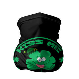 Бандана-труба 3D с принтом Ireland, Kiss me, I`m Irish , 100% полиэстер, ткань с особыми свойствами — Activecool | плотность 150‒180 г/м2; хорошо тянется, но сохраняет форму | Тематика изображения на принте: animation | background | black | clover | four | green | hat | im irish | ireland | kiss me | leaf | petal | printing | smile | анимация | зелёный | ирландец | ирландия | клевер | лепесток | листок | меня | печать | поцелуй | улыбка | фон | черный | четыр