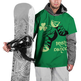 Накидка на куртку 3D с принтом Ireland, Irish dance , 100% полиэстер |  | Тематика изображения на принте: background | black | clover | dance | green | ireland | irish | petal | soft shoes | зеленый | ирландия | ирландский | клевер | лепесток | мягкая | обувь | танец | фон | черная