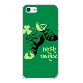 Чехол для iPhone 5/5S матовый с принтом Ireland Irish dance , Силикон | Область печати: задняя сторона чехла, без боковых панелей | background | black | clover | dance | green | ireland | irish | petal | soft shoes | зеленый | ирландия | ирландский | клевер | лепесток | мягкая | обувь | танец | фон | черная