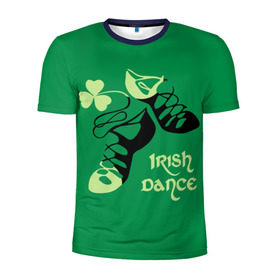 Мужская футболка 3D спортивная с принтом Ireland, Irish dance , 100% полиэстер с улучшенными характеристиками | приталенный силуэт, круглая горловина, широкие плечи, сужается к линии бедра | background | black | clover | dance | green | ireland | irish | petal | soft shoes | зеленый | ирландия | ирландский | клевер | лепесток | мягкая | обувь | танец | фон | черная
