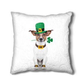 Подушка 3D с принтом Ирландия , наволочка – 100% полиэстер, наполнитель – холлофайбер (легкий наполнитель, не вызывает аллергию). | состоит из подушки и наволочки. Наволочка на молнии, легко снимается для стирки | animal | breed | clover | dog | folk | fun | funny | hat | hero | ireland | irish | saint patrick | герой | животное | ирландия | ирландский | клевер | народный | порода | прикол | святой патрик | собака | шляпа | шутка