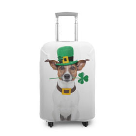 Чехол для чемодана 3D с принтом Ирландия , 86% полиэфир, 14% спандекс | двустороннее нанесение принта, прорези для ручек и колес | animal | breed | clover | dog | folk | fun | funny | hat | hero | ireland | irish | saint patrick | герой | животное | ирландия | ирландский | клевер | народный | порода | прикол | святой патрик | собака | шляпа | шутка