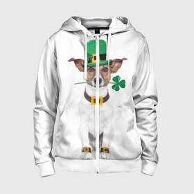 Детская толстовка 3D на молнии с принтом Ирландия , 100% полиэстер |  манжеты и пояс оформлены широкой мягкой резинкой, двухслойный капюшон со шнурком для регулировки, спереди карманы и застежка-молния
 | animal | breed | clover | dog | folk | fun | funny | hat | hero | ireland | irish | saint patrick | герой | животное | ирландия | ирландский | клевер | народный | порода | прикол | святой патрик | собака | шляпа | шутка