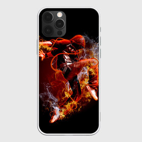 Чехол для iPhone 12 Pro Max с принтом Огненный танец , Силикон |  | background | black | dance | dancer | energy | fire | flame | flying | male | мужчина | огненный | пламя | полет | танец | танцор | фон | черный | энергия