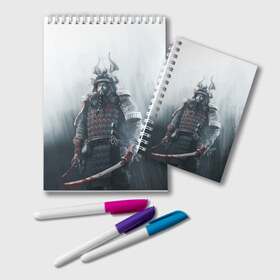Блокнот с принтом Shadow Tactics , 100% бумага | 48 листов, плотность листов — 60 г/м2, плотность картонной обложки — 250 г/м2. Листы скреплены удобной пружинной спиралью. Цвет линий — светло-серый
 | shogun | игра | меч | самурай | сегун | япония