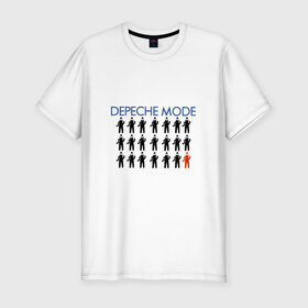 Мужская футболка премиум с принтом Depeche Mode , 92% хлопок, 8% лайкра | приталенный силуэт, круглый вырез ворота, длина до линии бедра, короткий рукав | дипиш | мод | рок