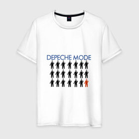 Мужская футболка хлопок с принтом Depeche Mode , 100% хлопок | прямой крой, круглый вырез горловины, длина до линии бедер, слегка спущенное плечо. | дипиш | мод | рок