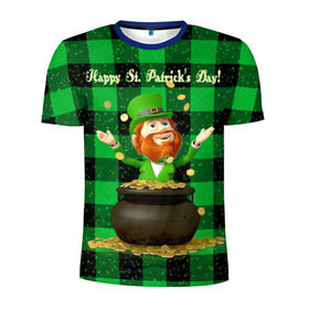 Мужская футболка 3D спортивная с принтом Ирландия , 100% полиэстер с улучшенными характеристиками | приталенный силуэт, круглая горловина, широкие плечи, сужается к линии бедра | irish | st. patricks day | зеленый | ирландец | лепрекон