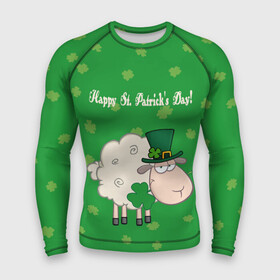 Мужской рашгард 3D с принтом Ирландия ,  |  | irish | sheep | st. patricks day | зеленый | ирландец | лепрекон | оваечка | овца