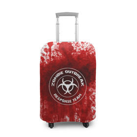 Чехол для чемодана 3D с принтом зомбиапокалипсис , 86% полиэфир, 14% спандекс | двустороннее нанесение принта, прорези для ручек и колес | the walking dead | апокалипсис | замбиапокалипсис | зомби | кровь | ходячие мертвецы