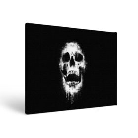 Холст прямоугольный с принтом Evil Skull , 100% ПВХ |  | Тематика изображения на принте: bone | dark | death | evil | hipster | skelet | skull | кости | скелет | темнота | хипстер | череп