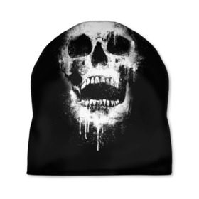 Шапка 3D с принтом Evil Skull , 100% полиэстер | универсальный размер, печать по всей поверхности изделия | bone | dark | death | evil | hipster | skelet | skull | кости | скелет | темнота | хипстер | череп