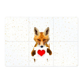 Магнитный плакат 3Х2 с принтом Влюбленная лиса , Полимерный материал с магнитным слоем | 6 деталей размером 9*9 см | Тематика изображения на принте: animal | beast | fox | heart | love | orange | животное | зверь | лис | лиса | личиска | любовь | рыжая | сердце