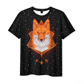 Мужская футболка 3D с принтом Огненный лис , 100% полиэфир | прямой крой, круглый вырез горловины, длина до линии бедер | animal | beast | fox | heart | love | orange | животное | зверь | лис | лиса | личиска | любовь | огонь | пламя | рыжая | сердце