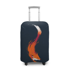 Чехол для чемодана 3D с принтом Хитрая лисичка , 86% полиэфир, 14% спандекс | двустороннее нанесение принта, прорези для ручек и колес | animal | beast | fox | heart | love | orange | животное | зверь | лис | лиса | личиска | любовь | рыжая | сердце
