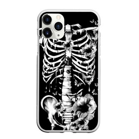 Чехол для iPhone 11 Pro матовый с принтом Floral Skeleton , Силикон |  | Тематика изображения на принте: art | bone | dark | death | fashion | flower | hipster | skelet | skull | арт | грудь | кости | мода | ребра | скелет | стиль | темный | хипстер | цвет | череп