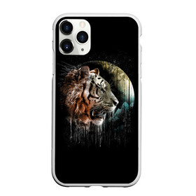 Чехол для iPhone 11 Pro матовый с принтом Космический тигр , Силикон |  | animal | beast | cat | cosmic | galaxy | meow | moon | planet | roar | space | tiger | галактика | животное | зверь | космос | кот | кошка | луна | мяу | планета | рык | тигр | ярость