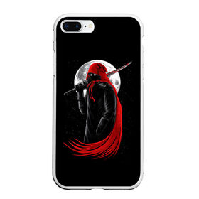 Чехол для iPhone 7Plus/8 Plus матовый с принтом Лунный убийца , Силикон | Область печати: задняя сторона чехла, без боковых панелей | moon | ninja | warrior | воин | звезды | луна | ниндзя