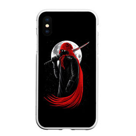 Чехол для iPhone XS Max матовый с принтом Лунный убийца , Силикон | Область печати: задняя сторона чехла, без боковых панелей | moon | ninja | warrior | воин | звезды | луна | ниндзя