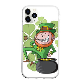 Чехол для iPhone 11 Pro матовый с принтом Ирландия , Силикон |  | clover | gold | green | irish | money | st. patrick | деньги | зелёный | золото | ирландская | клевер | лепрекон