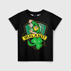Детская футболка 3D с принтом Ирландия , 100% гипоаллергенный полиэфир | прямой крой, круглый вырез горловины, длина до линии бедер, чуть спущенное плечо, ткань немного тянется | 