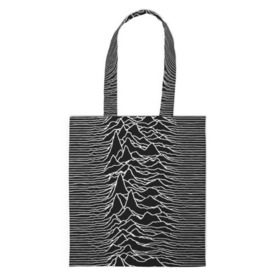 Сумка 3D повседневная с принтом Joy Division. Unknown Pleasures , 100% полиэстер | Плотность: 200 г/м2; Размер: 34×35 см; Высота лямок: 30 см | joy division | альбом | волны | горы | линии | обложка | панк | рок