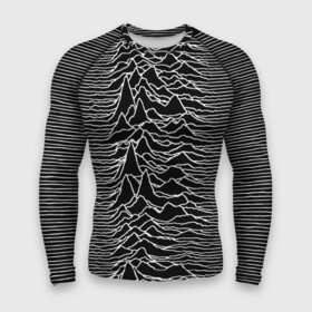 Мужской рашгард 3D с принтом Joy Division. Unknown Pleasures ,  |  | joy division | альбом | волны | горы | линии | обложка | панк | рок