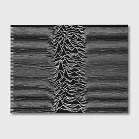 Альбом для рисования с принтом Joy Division Unknown Pleasures , 100% бумага
 | матовая бумага, плотность 200 мг. | Тематика изображения на принте: joy division | альбом | волны | горы | линии | обложка | панк | рок