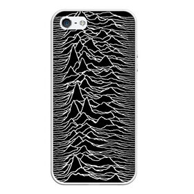 Чехол для iPhone 5/5S матовый с принтом Joy Division Unknown Pleasures , Силикон | Область печати: задняя сторона чехла, без боковых панелей | joy division | альбом | волны | горы | линии | обложка | панк | рок