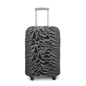 Чехол для чемодана 3D с принтом Joy Division. Unknown Pleasures , 86% полиэфир, 14% спандекс | двустороннее нанесение принта, прорези для ручек и колес | joy division | альбом | волны | горы | линии | обложка | панк | рок