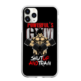 Чехол для iPhone 11 Pro Max матовый с принтом Powerfuls Gym , Силикон |  | Тематика изображения на принте: dragon ball | powerful | strong | workout | воркаут | драгон бол