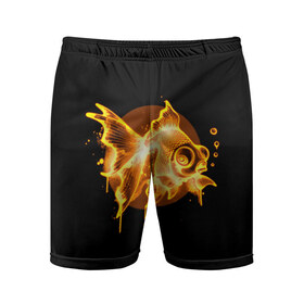 Мужские шорты 3D спортивные с принтом Золотая рыбка ,  |  | агрессивные | арт | веселые | дыым | интересные | новинки | огонь | пламя | популярное | узор