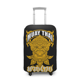 Чехол для чемодана 3D с принтом Muay Thai Fighter , 86% полиэфир, 14% спандекс | двустороннее нанесение принта, прорези для ручек и колес | boxing | combat | fight | fighter | kickboxing | muay thai | wrestling | боец | бой | бокс | боксер | драка | кикбоксинг | май тай