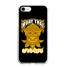 Чехол для iPhone 7/8 матовый с принтом Muay Thai Fighter , Силикон | Область печати: задняя сторона чехла, без боковых панелей | boxing | combat | fight | fighter | kickboxing | muay thai | wrestling | боец | бой | бокс | боксер | драка | кикбоксинг | май тай