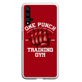 Чехол для Honor 20 с принтом One Punch Gym , Силикон | Область печати: задняя сторона чехла, без боковых панелей | boxing | combat | fight | fighter | kickboxing | muay thai | wrestling | боец | бой | бокс | боксер | драка | кикбоксинг | май тай