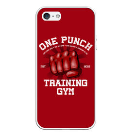 Чехол для iPhone 5/5S матовый с принтом One Punch Gym , Силикон | Область печати: задняя сторона чехла, без боковых панелей | boxing | combat | fight | fighter | kickboxing | muay thai | wrestling | боец | бой | бокс | боксер | драка | кикбоксинг | май тай