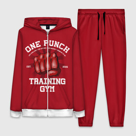 Женский костюм 3D с принтом One Punch Gym ,  |  | boxing | combat | fight | fighter | kickboxing | muay thai | wrestling | боец | бой | бокс | боксер | драка | кикбоксинг | май тай