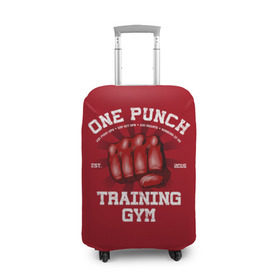 Чехол для чемодана 3D с принтом One Punch Gym , 86% полиэфир, 14% спандекс | двустороннее нанесение принта, прорези для ручек и колес | boxing | combat | fight | fighter | kickboxing | muay thai | wrestling | боец | бой | бокс | боксер | драка | кикбоксинг | май тай