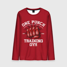 Мужской лонгслив 3D с принтом One Punch Gym , 100% полиэстер | длинные рукава, круглый вырез горловины, полуприлегающий силуэт | boxing | combat | fight | fighter | kickboxing | muay thai | wrestling | боец | бой | бокс | боксер | драка | кикбоксинг | май тай