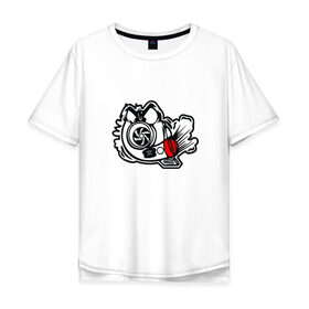 Мужская футболка хлопок Oversize с принтом Турбина , 100% хлопок | свободный крой, круглый ворот, “спинка” длиннее передней части | Тематика изображения на принте: турбина | турбо