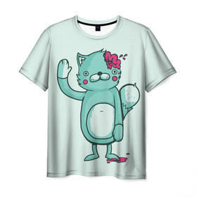 Мужская футболка 3D с принтом drop dead , 100% полиэфир | прямой крой, круглый вырез горловины, длина до линии бедер | dd | drop dead | dropdead | kitty | tmblr | tumbler | дроп деад | дропдеад | тамблер