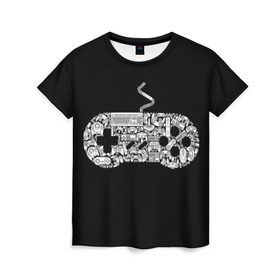 Женская футболка 3D с принтом Gamer , 100% полиэфир ( синтетическое хлопкоподобное полотно) | прямой крой, круглый вырез горловины, длина до линии бедер | Тематика изображения на принте: gamer | jostik | pro