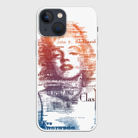 Чехол для iPhone 13 mini с принтом Мэрилин Монро ,  |  | actress | american | art | marilyn monroe | pop   art | portrait | text | американская | искусство | киноактриса | мэрилин монро | певица | поп   арт | портрет | текстовой